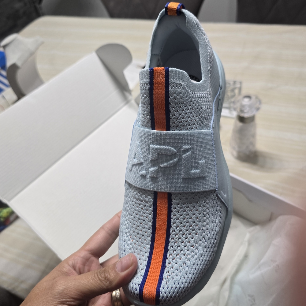 APL Blue Slip-On Sneakers with Orange Accent